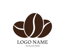 Coffee bean icon vector illustration template