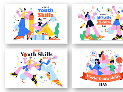 10 World Youth Skills Day Illustration