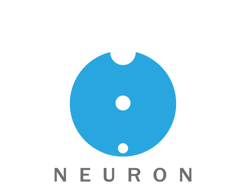 Neuron logo or nerve cell logo design,molecule logo illustration template icon with vector concept