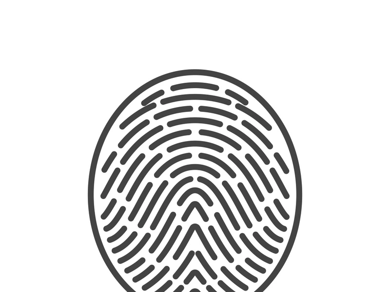 Digital fingerprint vector illustration logo icon