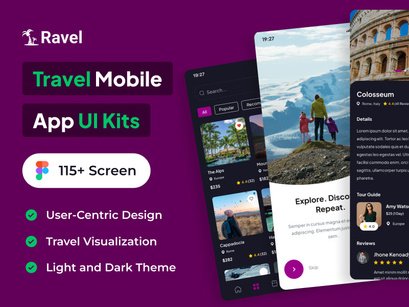 Travel Minimalist UI Kit