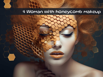 Woman with honeycomb makeup preview picture