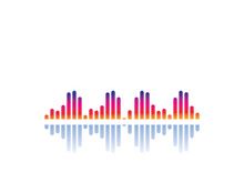 Sound waves vector illustration design template