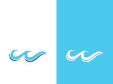 Wave beach vector illustration design logo