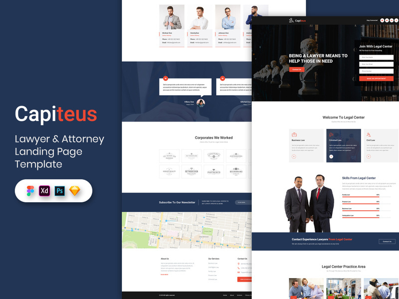 Lawyer & Attorney Landing Page Template