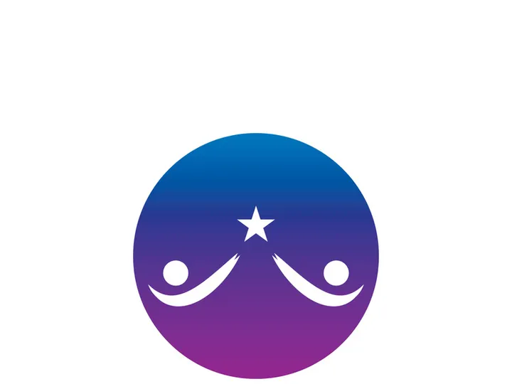 People star logo design to achieve a success or dream.