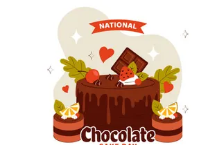 11 National Chocolate Cake Day Illustration