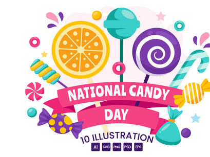 10 National Candy Day Illustration