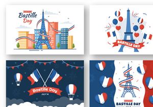 16 Happy Bastille Day Illustration
