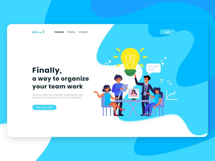 Project management Landing page