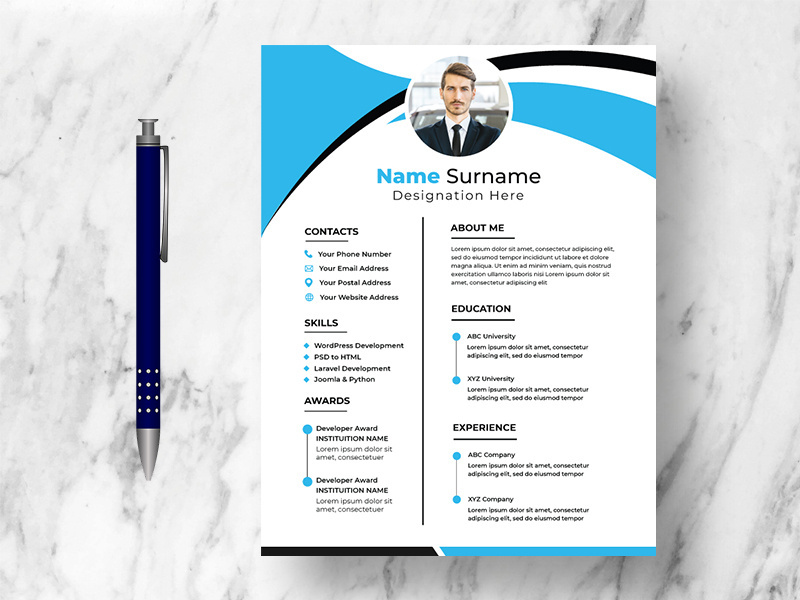 Modern Resume CV Template Ver-6