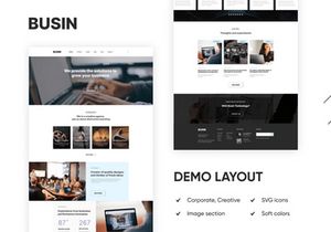 Landing Page PSD Figma Template "Busin One"