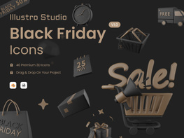 Black Friday 3D icons preview picture