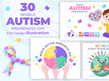 30 World Autism Awareness Day Illustration preview picture