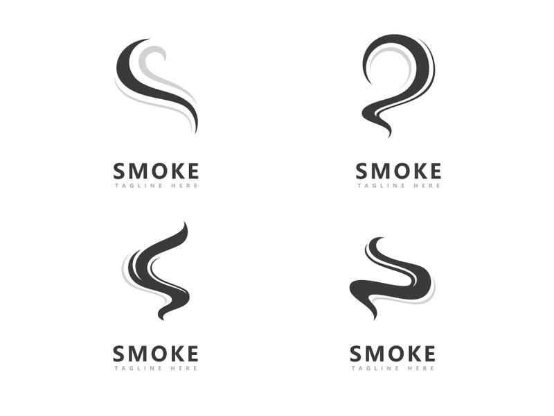 Smoke logo icon vector design inspiration