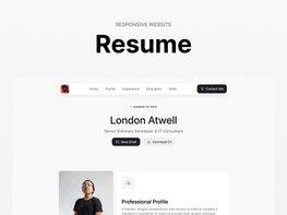 London Atwell Resume - Template Figma Design preview picture