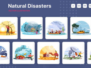 M150_Natural Disasters Illustrations preview picture