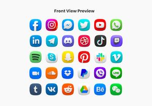 Free 3D Social Media Icons