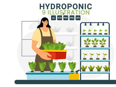 9 Hydroponics Technology Illustration