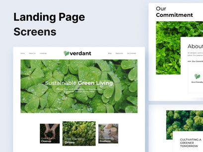 Verdant | Environmental Conservation and Sustainability Landing Page UI Kit