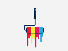 Paint logo business vector icon