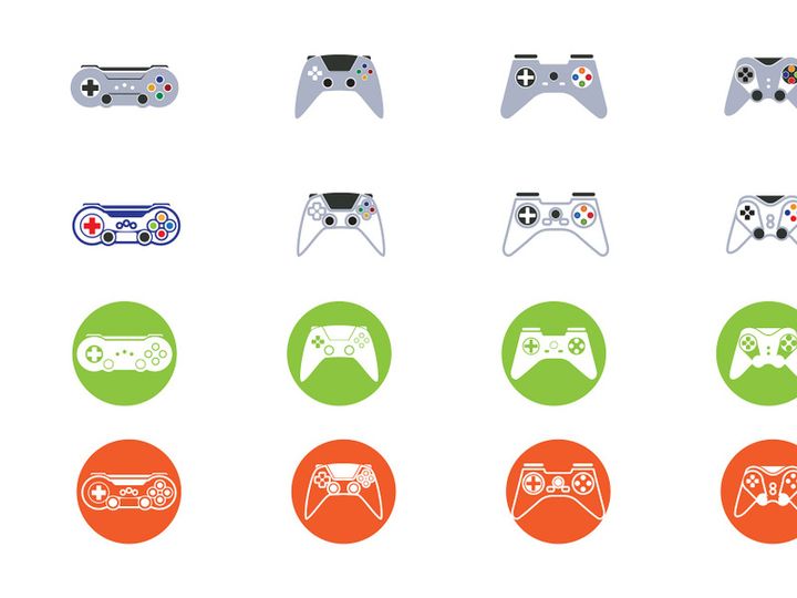 Game stick Icon Logo vector