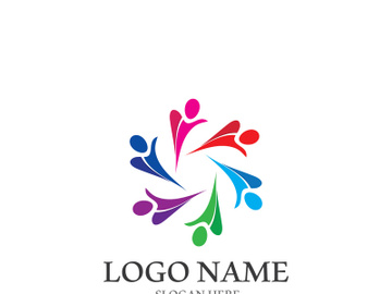 people group and community logo icon illustration design vector preview picture