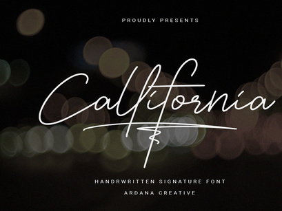 Callifornia | Handwritten Signature Font