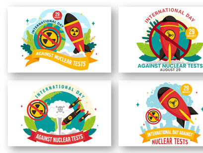 14 Day of Against Nuclear Tests Illustration