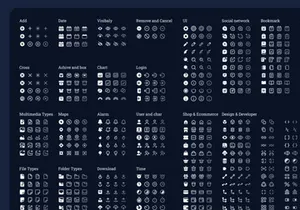 Free icon pack for Figma – 1000+ icons