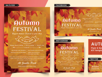 Autumn Festival Flyer & Social Media Pack-02 preview picture