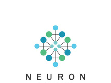 Neuron logo or nerve cell logo design,molecule logo illustration template icon with vector concept