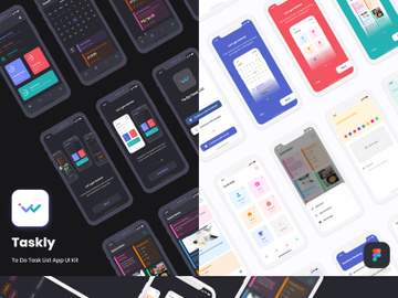 Taskly - To Do Task & Event Manager App UI Kit preview picture