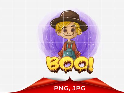 Boo PNG, Halloween PNG, kids halloween PNG, Halloween Sublimation