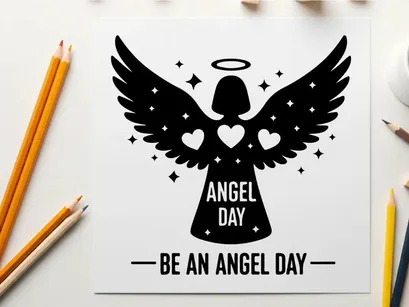 ilustración vectorial de diseño plano para celebración del día del ángel