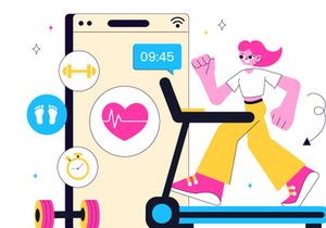 10 Virtual Fitness App Promotion Illustration