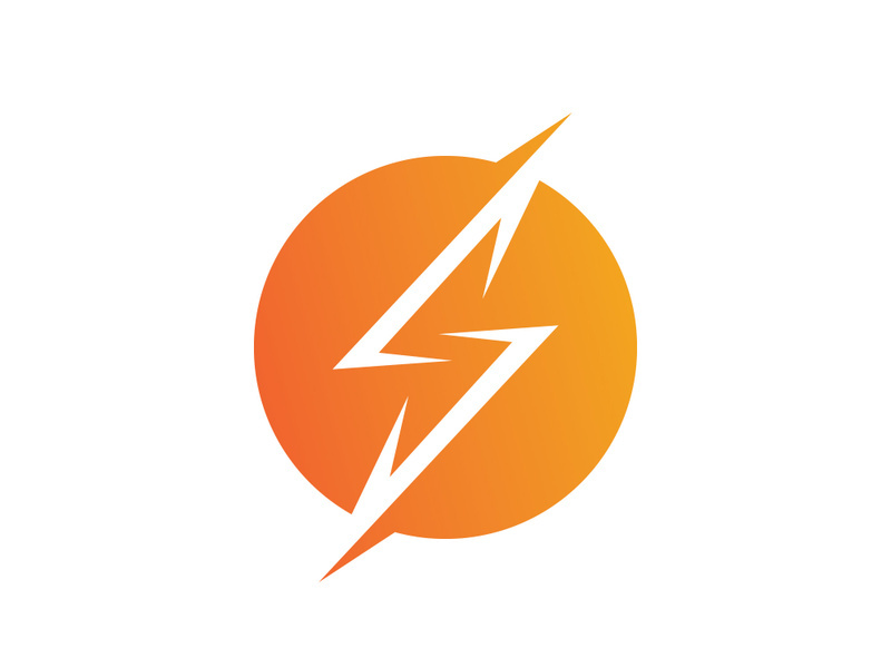 Lightning , Flash logo Template vector icon