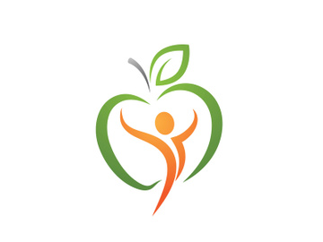 Healthy apple vector icon preview picture