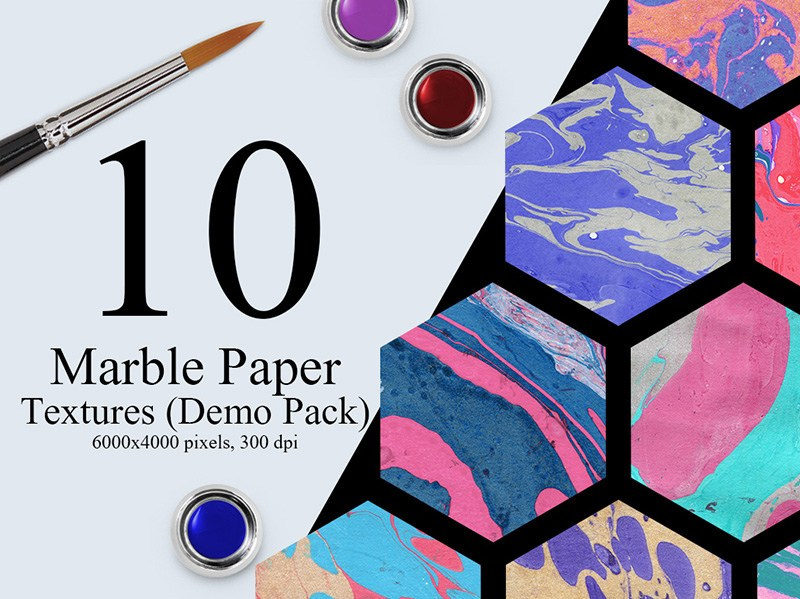 10 Marble Ink Paper Textures