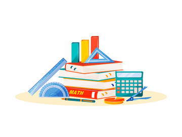 Maths flat concept vector illustration preview picture
