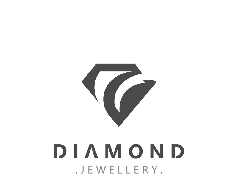 Diamond jewelry Logo, jewelry shop business identity, emblem, creative design