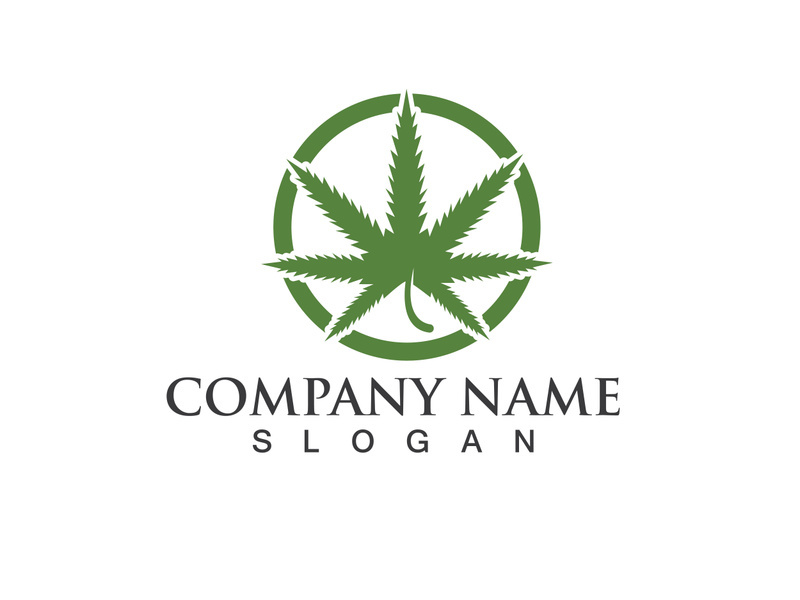 Canabis leaf vector illustration icon