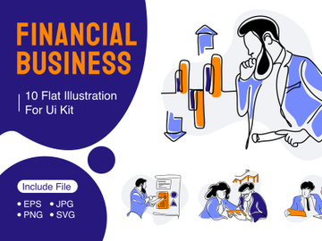 Financial Business Flat Illustration preview picture