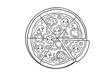 Whimsical pizza slice cartoon vector illustration flat design