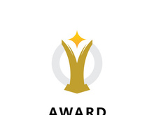 Trophy cup vector logo template concept illustration