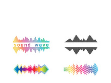 Sound waves set vector illustration icon design