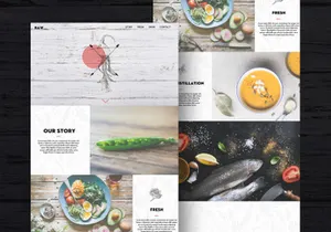 Raw Free One Page PSD Template