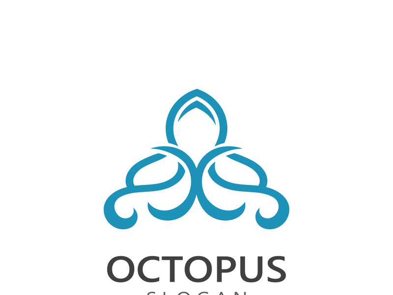 Octopus logo image design icon illustration animal vector