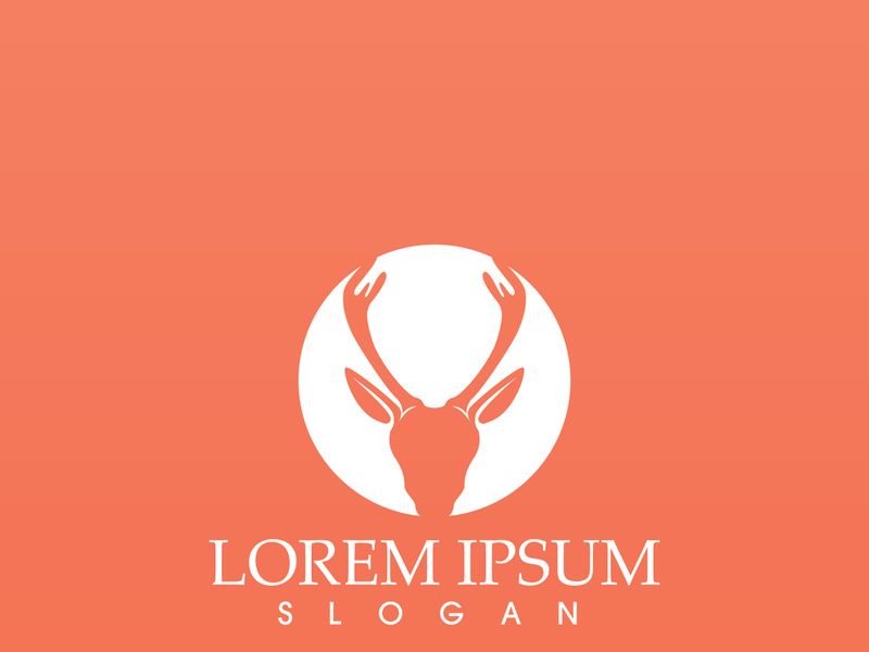 Deer Logo Template vector icon illustration design