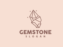 Gemstone Jewelry Logo, Design Vector Template